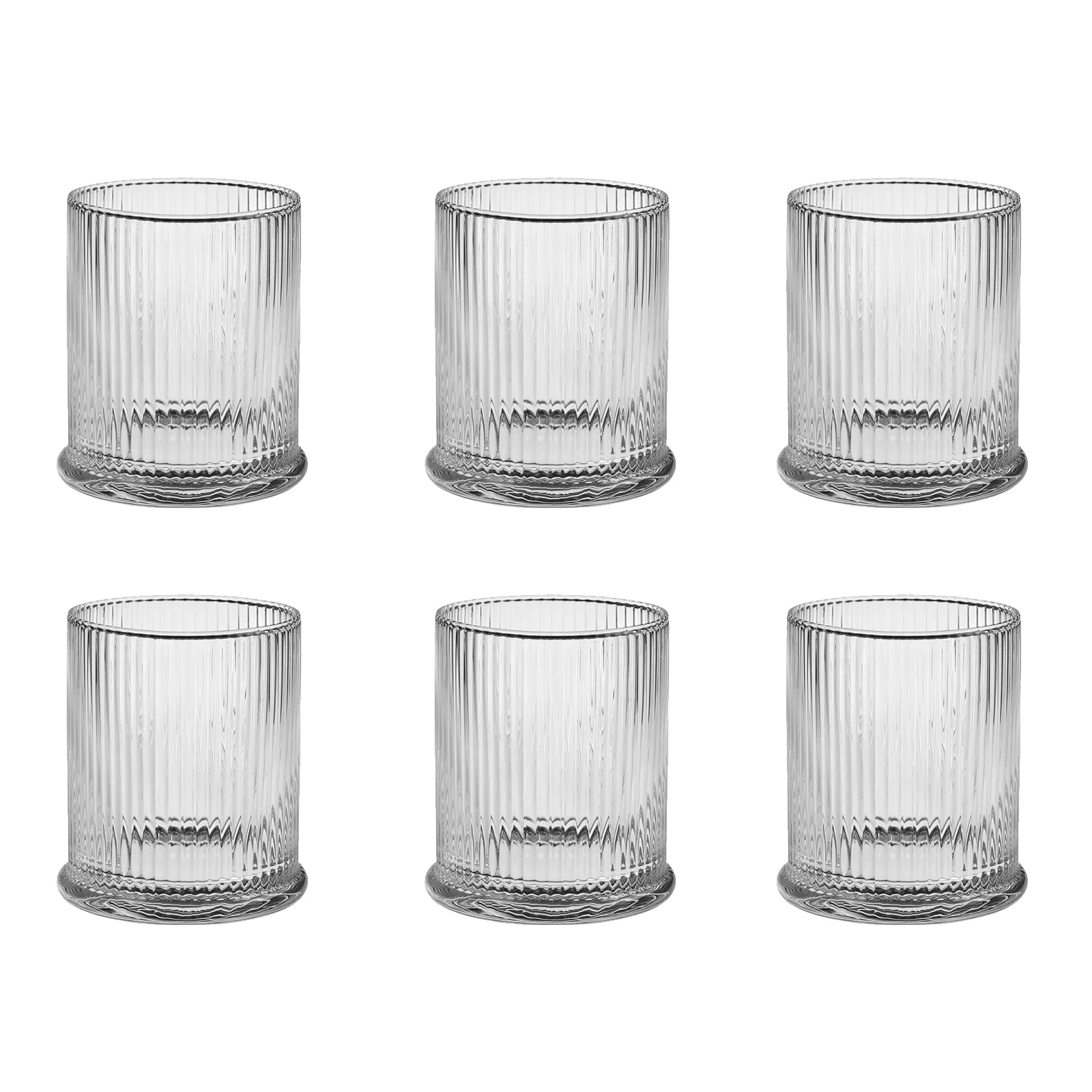 Set Galbiati Milano Dorico di sei bicchieri trasparenti